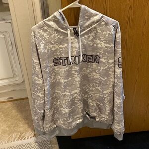 Striker hoodie large grey and white